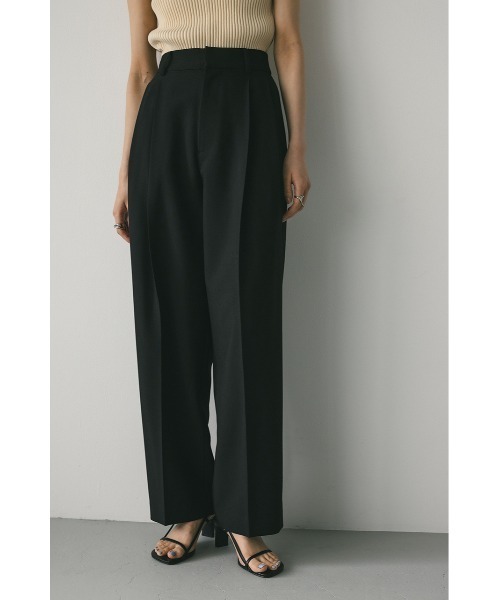 STYLEMIXER(スタイルミキサー)の「【WEB限定】ベーシックツータックパンツ ロング(スラックス・レディース・ブラウン/ベージュ/ブラック・SMALL/MEDIUM)」の2枚目の写真