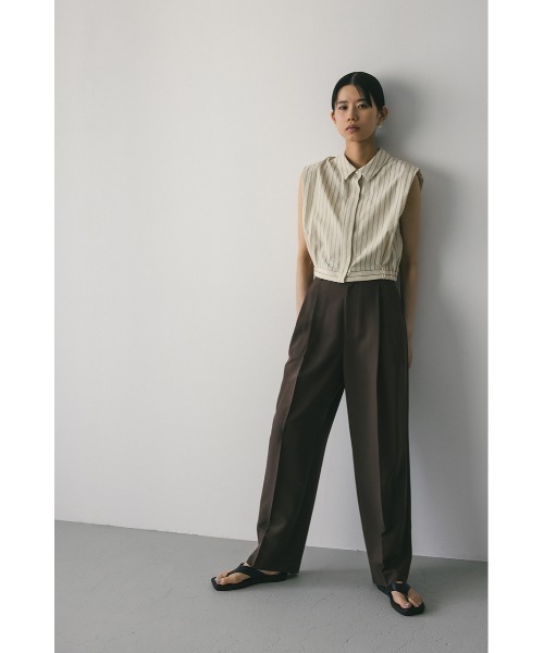 STYLEMIXER(スタイルミキサー)の「【WEB限定】ベーシックツータックパンツ ロング(スラックス・レディース・ブラウン/ベージュ/ブラック・SMALL/MEDIUM)」の22枚目の写真
