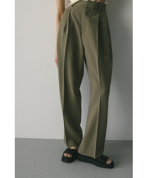 STYLEMIXER(スタイルミキサー)の「【WEB限定】ベーシックツータックパンツ ロング(スラックス・レディース・ブラウン/ベージュ/ブラック・SMALL/MEDIUM)」の4枚目の写真