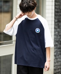 オーバーサイズハート/フラワーワンポイント刺繍半袖Tシャツ