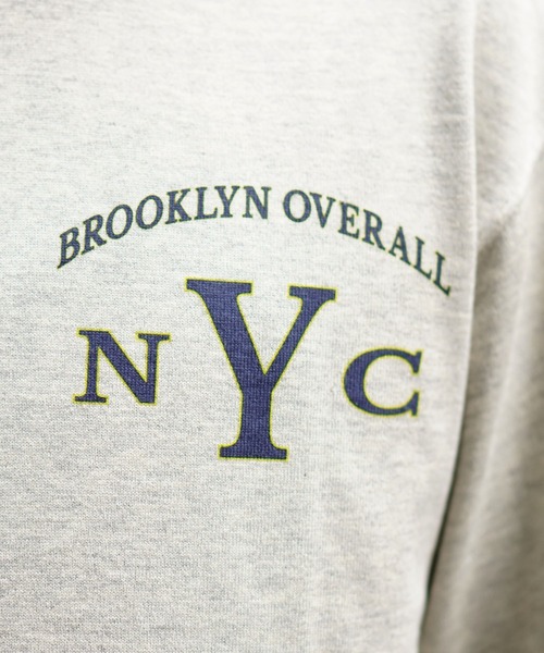 BROOKLYN OVERALL（ブルックリンオーバーオール）の「メランジリンガーＴシャツ（Tシャツ/カットソー・メンズ・ベージュ/グレー・LARGE/MEDIUM/SMALL）」の9枚目の写真