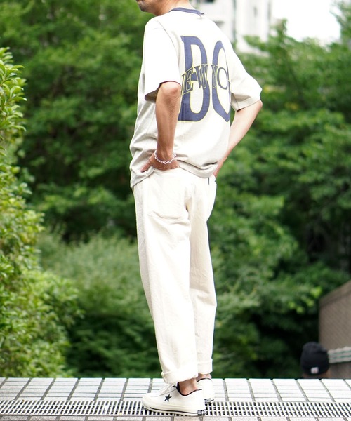 BROOKLYN OVERALL（ブルックリンオーバーオール）の「メランジリンガーＴシャツ（Tシャツ/カットソー・メンズ・ベージュ/グレー・LARGE/MEDIUM/SMALL）」の12枚目の写真