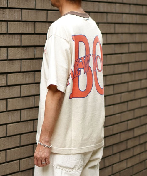 BROOKLYN OVERALL（ブルックリンオーバーオール）の「メランジリンガーＴシャツ（Tシャツ/カットソー・メンズ・ベージュ/グレー・LARGE/MEDIUM/SMALL）」の16枚目の写真