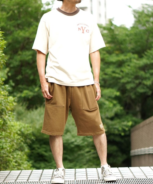 BROOKLYN OVERALL（ブルックリンオーバーオール）の「メランジリンガーＴシャツ（Tシャツ/カットソー・メンズ・ベージュ/グレー・LARGE/MEDIUM/SMALL）」の21枚目の写真