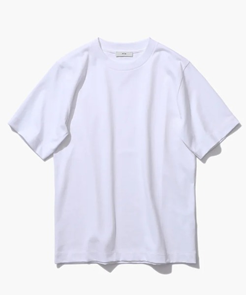 ATON（エイトン）の「ATON (エイトン) 12/- AIR SPINNING | STANDARD T-SHIRT（Tシャツ/カットソー・レディース・ホワイト/ブラック・2/1）」の2枚目の写真