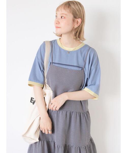 ehka sopo（エヘカソポ）の「◎ティアードフリルキャミワンピース（ワンピース・レディース・ミント/パープル/ブラック・F）」の10枚目の写真