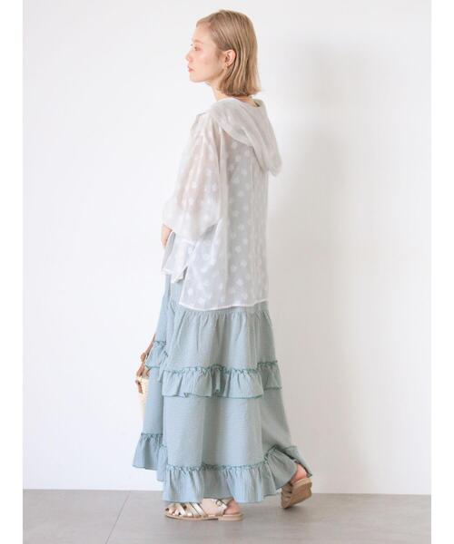 ehka sopo（エヘカソポ）の「◎ティアードフリルキャミワンピース（ワンピース・レディース・ミント/パープル/ブラック・F）」の21枚目の写真