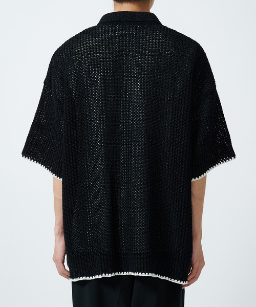 DISCOVERED（ディスカバード）の「SHELL STITCH MESH KNIT SHIRTS（シャツ/ブラウス・メンズ・ブラック/オフホワイト・1/3）」の18枚目の写真