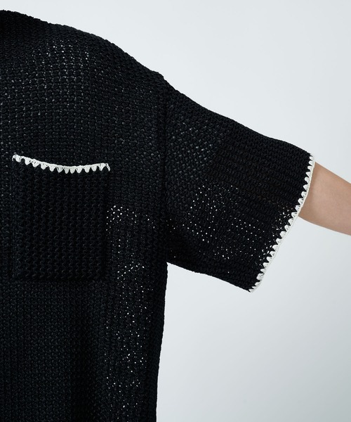DISCOVERED（ディスカバード）の「SHELL STITCH MESH KNIT SHIRTS（シャツ/ブラウス・メンズ・ブラック/オフホワイト・1/3）」の16枚目の写真