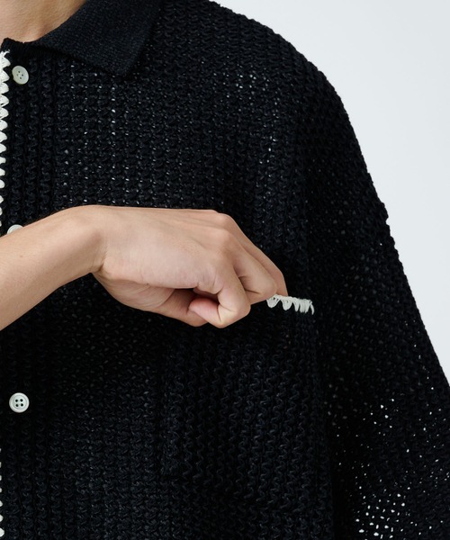 DISCOVERED（ディスカバード）の「SHELL STITCH MESH KNIT SHIRTS（シャツ/ブラウス・メンズ・ブラック/オフホワイト・1/3）」の15枚目の写真