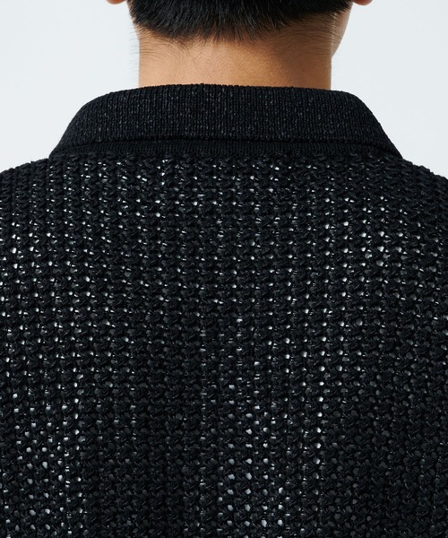 DISCOVERED（ディスカバード）の「SHELL STITCH MESH KNIT SHIRTS（シャツ/ブラウス・メンズ・ブラック/オフホワイト・1/3）」の14枚目の写真