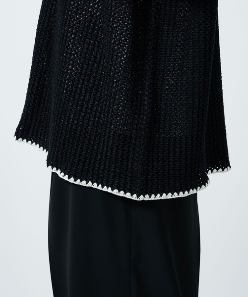 DISCOVERED（ディスカバード）の「SHELL STITCH MESH KNIT SHIRTS（シャツ/ブラウス・メンズ・ブラック/オフホワイト・1/3）」の13枚目の写真