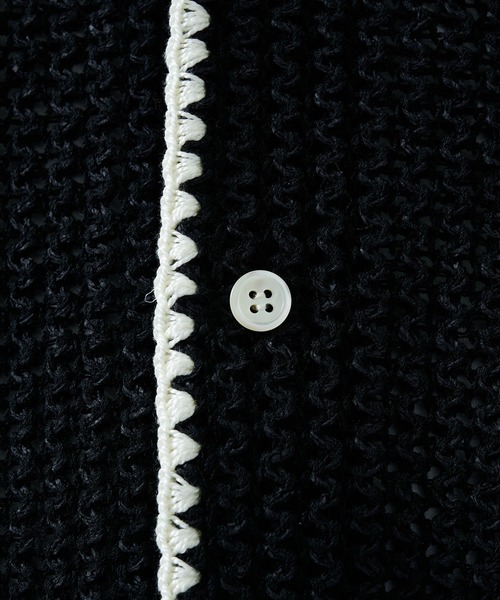 DISCOVERED（ディスカバード）の「SHELL STITCH MESH KNIT SHIRTS（シャツ/ブラウス・メンズ・ブラック/オフホワイト・1/3）」の12枚目の写真