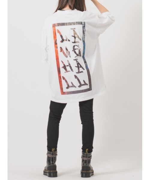 RE730（アールイーセブンサーティー）の「RE730 ロゴ刺繍半袖BIGシルエットTシャツ（Tシャツ/カットソー・メンズ・イエロー/ターコイズブルー/ブラック/オフホワイト・LARGE/MEDIUM）」の20枚目の写真