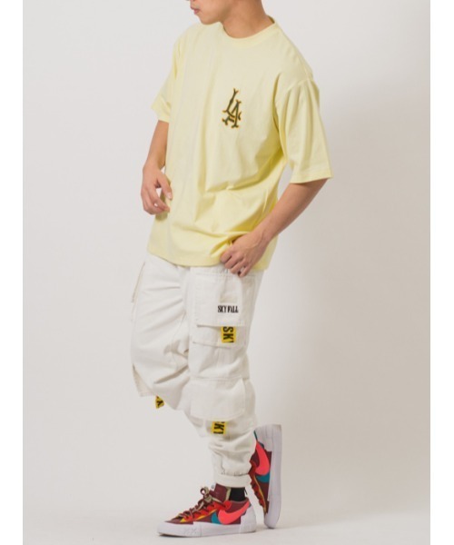 RE730（アールイーセブンサーティー）の「RE730 ロゴ刺繍半袖BIGシルエットTシャツ（Tシャツ/カットソー・メンズ・イエロー/ターコイズブルー/ブラック/オフホワイト・LARGE/MEDIUM）」の17枚目の写真