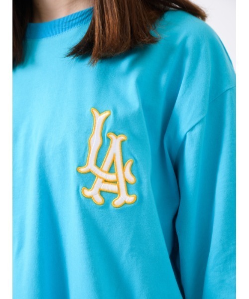 RE730（アールイーセブンサーティー）の「RE730 ロゴ刺繍半袖BIGシルエットTシャツ（Tシャツ/カットソー・メンズ・イエロー/ターコイズブルー/ブラック/オフホワイト・LARGE/MEDIUM）」の5枚目の写真