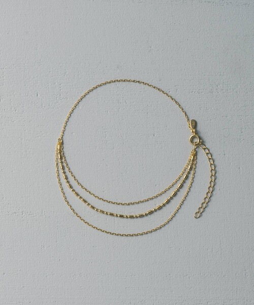 and cloud（アンドクラウド）の「Layered Chain Anklet（アンクレット・レディース・イエローゴールド/ブラック/シルバー・FREE）」の8枚目の写真