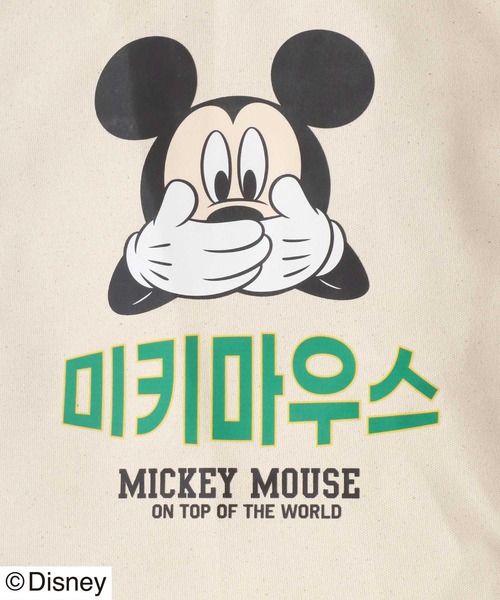 Disney（ディズニー）の「Disney（ディズニー）ミッキーマウス×韓国語ロゴプリント キャンバストートバッグ レディース メンズ ユニセックス（トートバッグ・レディース・ホワイト系その他/ホワイト系その他2/ホワイト系その他3/ホワイト系その他4・FREE）」の6枚目の写真