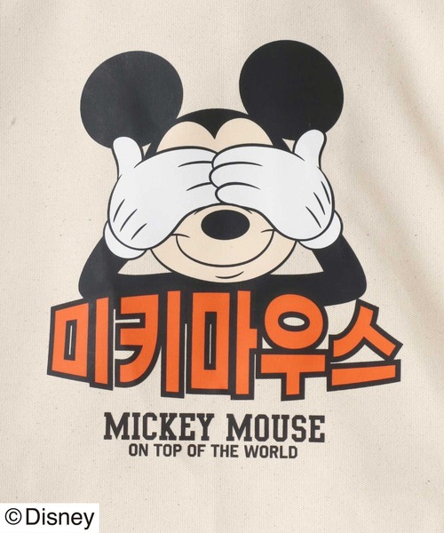 Disney（ディズニー）の「Disney（ディズニー）ミッキーマウス×韓国語ロゴプリント キャンバストートバッグ レディース メンズ ユニセックス（トートバッグ・レディース・ホワイト系その他/ホワイト系その他2/ホワイト系その他3/ホワイト系その他4・FREE）」の7枚目の写真