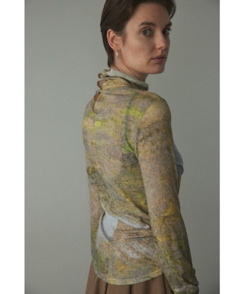 BLACK BY MOUSSY(ブラックバイマウジー)の「art pattern highneck tops(アートパターンハイネックトップス)(Tシャツ/カットソー・レディース・イエロー系その他/ブルー系その他・FREE)」の10枚目の写真