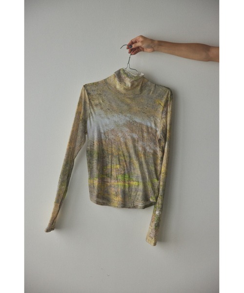 BLACK BY MOUSSY(ブラックバイマウジー)の「art pattern highneck tops(アートパターンハイネックトップス)(Tシャツ/カットソー・レディース・イエロー系その他/ブルー系その他・FREE)」の20枚目の写真