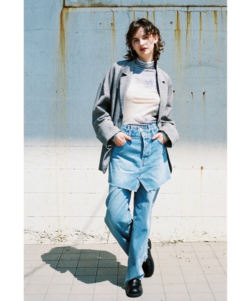 BLACK BY MOUSSY(ブラックバイマウジー)の「art pattern highneck tops(アートパターンハイネックトップス)(Tシャツ/カットソー・レディース・イエロー系その他/ブルー系その他・FREE)」の19枚目の写真