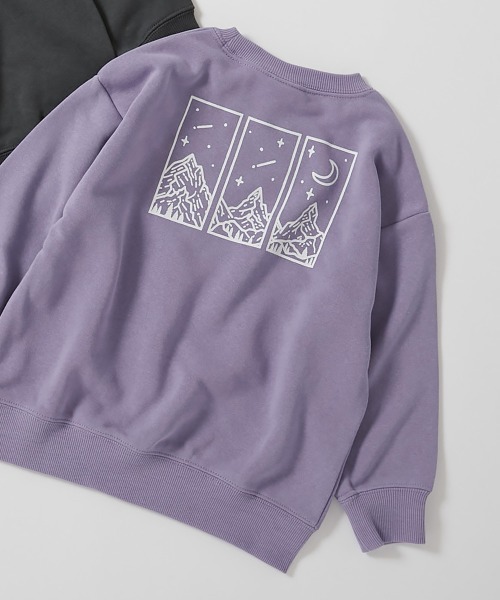 devirock（デビロック）の「デビラボ BOXシルエット プリント トレーナー（スウェット・キッズ・ブラック系その他/オレンジ系その他/パープル系その他3/ベージュ系その他/ベージュ系その他2/パープル系その他/パープル系その他2/ブルー系その他/グリーン系その他/グレー系その他2/グレー系その他/ブルー系その他2/ブラック系その他2/グレー系その他3・90cm/100cm/110cm/120cm/130cm/140cm/150cm/160cm）」の11枚目の写真