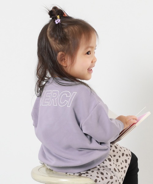 devirock（デビロック）の「デビラボ BOXシルエット プリント トレーナー（スウェット・キッズ・ブラック系その他/オレンジ系その他/パープル系その他3/ベージュ系その他/ベージュ系その他2/パープル系その他/パープル系その他2/ブルー系その他/グリーン系その他/グレー系その他2/グレー系その他/ブルー系その他2/ブラック系その他2/グレー系その他3・90cm/100cm/110cm/120cm/130cm/140cm/150cm/160cm）」の12枚目の写真