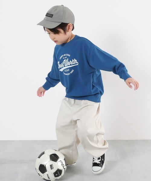 devirock（デビロック）の「デビラボ BOXシルエット プリント トレーナー（スウェット・キッズ・ブラック系その他/オレンジ系その他/パープル系その他3/ベージュ系その他/ベージュ系その他2/パープル系その他/パープル系その他2/ブルー系その他/グリーン系その他/グレー系その他2/グレー系その他/ブルー系その他2/ブラック系その他2/グレー系その他3・90cm/100cm/110cm/120cm/130cm/140cm/150cm/160cm）」の17枚目の写真