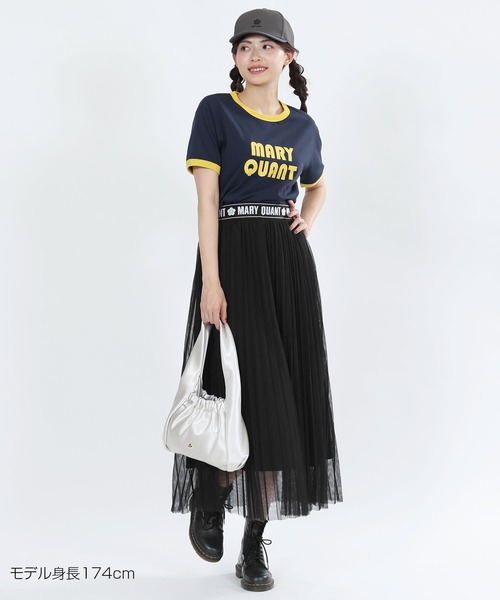 MARY QUANT（マリークワント）の「ロゴテープチュールプリーツ