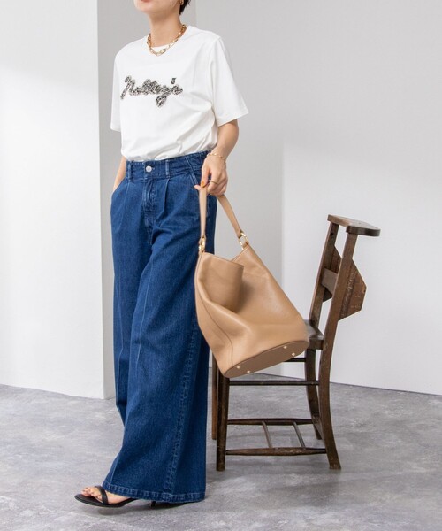 NOLLEY’S（ノーリーズ）の「ノーリーズ刺繍Tシャツ（Tシャツ/カットソー・レディース・ホワイト系その他3/ブラック系その他/ホワイト系その他2/ホワイト系その他4/ホワイト系その他5/ブラック系その他2・38）」の13枚目の写真