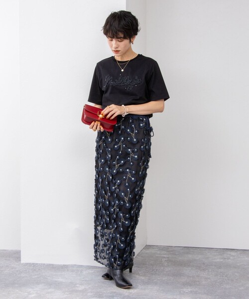 NOLLEY’S（ノーリーズ）の「ノーリーズ刺繍Tシャツ（Tシャツ/カットソー・レディース・ホワイト系その他3/ブラック系その他/ホワイト系その他2/ホワイト系その他4/ホワイト系その他5/ブラック系その他2・38）」の15枚目の写真