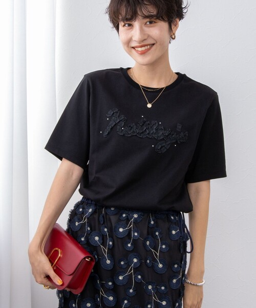 NOLLEY’S（ノーリーズ）の「ノーリーズ刺繍Tシャツ（Tシャツ/カットソー・レディース・ホワイト系その他3/ブラック系その他/ホワイト系その他2/ホワイト系その他4/ホワイト系その他5/ブラック系その他2・38）」の19枚目の写真