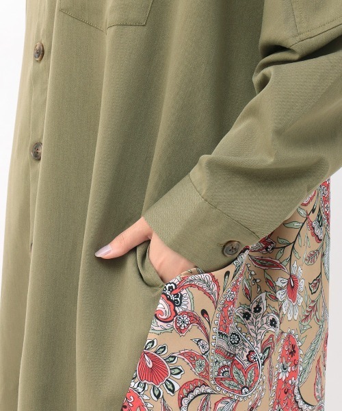 チチカカ（チチカカ）の「ドッキングシャツワンピース（シャツワンピース・レディース・カーキ/ベージュ・FREE）」の11枚目の写真