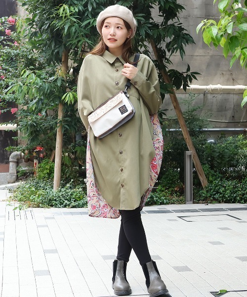 チチカカ（チチカカ）の「ドッキングシャツワンピース（シャツワンピース・レディース・カーキ/ベージュ・FREE）」の3枚目の写真