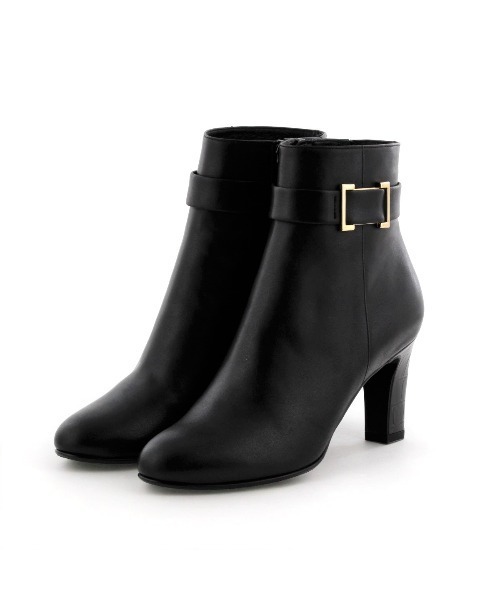 HIMIKO（ヒミコ）の「【Made in Japan】サイドバックルヒールブーツ/641406（ブーツ・レディース・ブラック系その他/ブラック/アイボリー・23.5cm/24.0cm/23.0cm/22.0cm/22.5cm/24.5cm/25.0cm）」の5枚目の写真