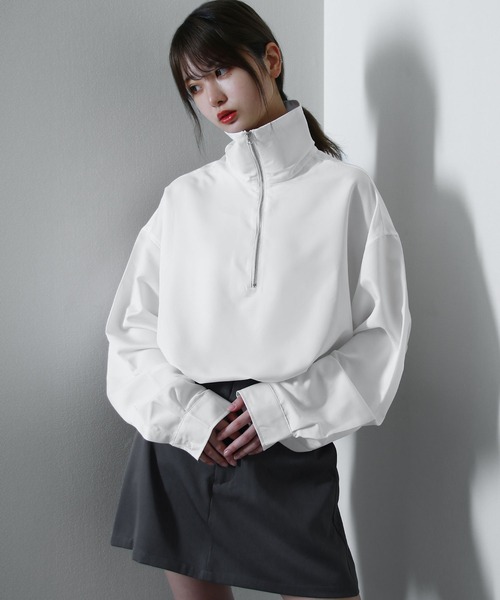 NILWAY(ニルウェイ)の「ハーフジップスタンドカラー 長袖 シャツ(シャツ/ブラウス・メンズ・ライトグレー/ホワイト/ブラック/チャコール・MEDIUM/LARGE)」の18枚目の写真