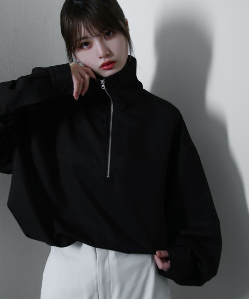 NILWAY(ニルウェイ)の「ハーフジップスタンドカラー 長袖 シャツ(シャツ/ブラウス・メンズ・ライトグレー/ホワイト/ブラック/チャコール・MEDIUM/LARGE)」の22枚目の写真
