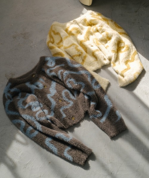 Kastane(カスタネ)の「【ZOZOTOWN限定】グラフィティニットカーディガン(ニット/セーター・レディース・グレー/イエロー・FREE)」の13枚目の写真