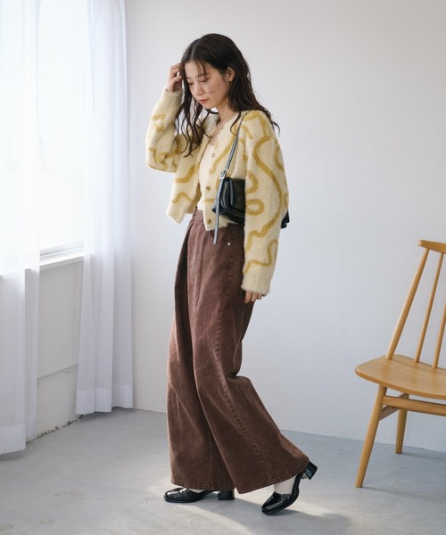 Kastane(カスタネ)の「【ZOZOTOWN限定】グラフィティニットカーディガン(ニット/セーター・レディース・グレー/イエロー・FREE)」の10枚目の写真