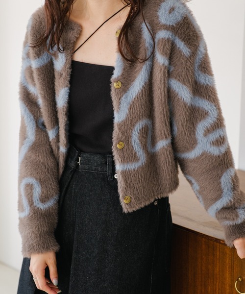 Kastane(カスタネ)の「【ZOZOTOWN限定】グラフィティニットカーディガン(ニット/セーター・レディース・グレー/イエロー・FREE)」の14枚目の写真