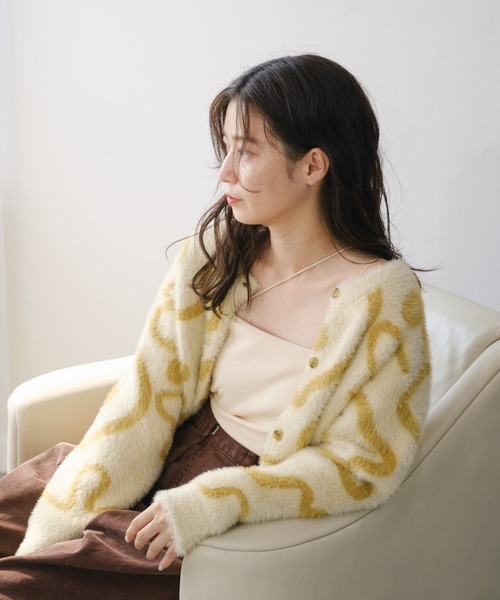 Kastane(カスタネ)の「【ZOZOTOWN限定】グラフィティニットカーディガン(ニット/セーター・レディース・グレー/イエロー・FREE)」の9枚目の写真