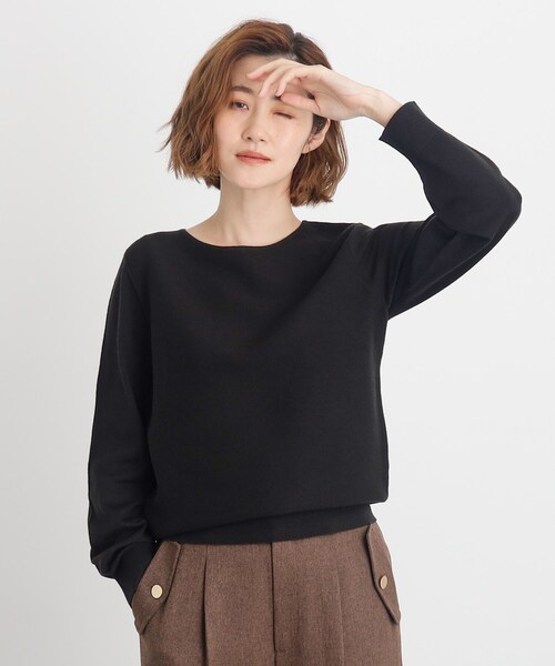 grove（グローブ）の「◆毛玉軽減ボートネックプルオーバー（ニット/セーター・レディース・ダークグレー/オフホワイト/ホワイト系5/ブラック/ライトブルー/ボルドー・02/03/01/04/05）」の17枚目の写真