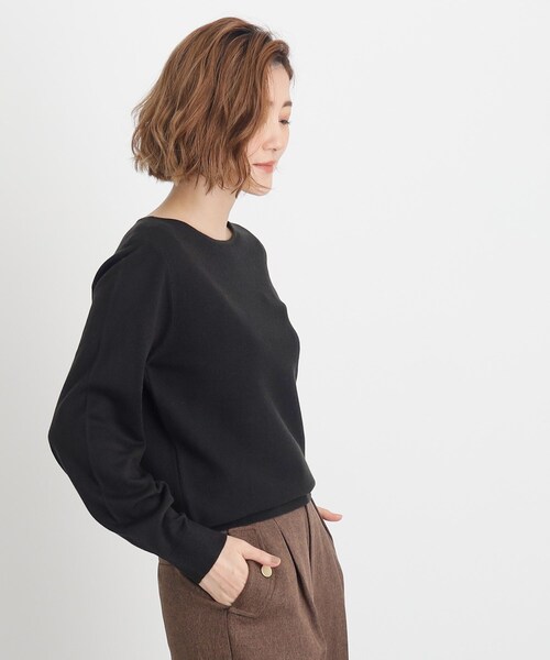 grove（グローブ）の「◆毛玉軽減ボートネックプルオーバー（ニット/セーター・レディース・ダークグレー/オフホワイト/ホワイト系5/ブラック/ライトブルー/ボルドー・02/03/01/04/05）」の18枚目の写真