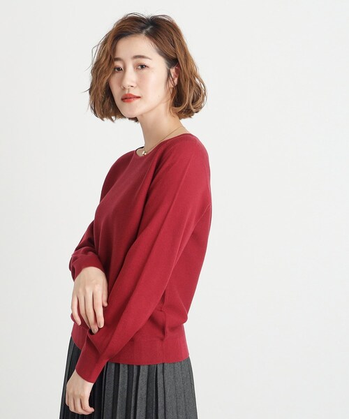 grove（グローブ）の「◆毛玉軽減ボートネックプルオーバー（ニット/セーター・レディース・ダークグレー/オフホワイト/ホワイト系5/ブラック/ライトブルー/ボルドー・02/03/01/04/05）」の22枚目の写真