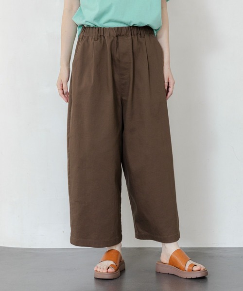 セール】ドライストレッチイージーワイドパンツ[プチ・プラスサイズ
