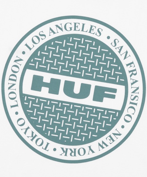 HUF(ハフ)の「MANHOLE TEE / HUF ハフ プリント Tシャツ 半袖(Tシャツ/カットソー・メンズ・ホワイト/ブラック・SMALL/MEDIUM/LARGE/X-LARGE/XX-LARGE)」の4枚目の写真