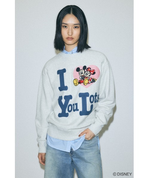 Disney SERIES CREATED by MUS（ディズニーシリーズクリエイテッドバイエムユーエス）の「MD I LOVE MM プルオーバー（スウェット・レディース・レッド/グリーン/ブルー/グレー×ホワイト/ブラック・FREE）」の3枚目の写真