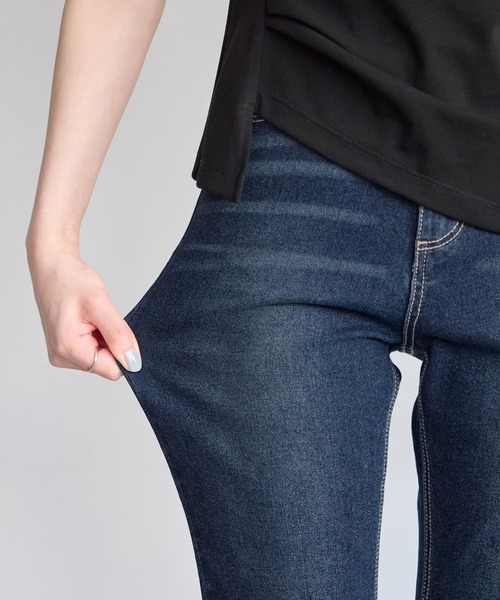 CHAN ME(チャンミ)の「【選べる2丈】ストレッチセミフレアデニムパンツ(デニムパンツ・レディース・インディゴブルー/ライトブルー/ブルー・TL/TLL/TS/TM/SMALL/MEDIUM/LARGE/X-LARGE)」の11枚目の写真