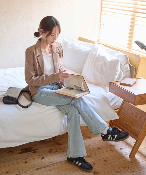 CHAN ME（チャンミ）の「【選べる2丈】ストレッチセミフレアデニムパンツ（デニムパンツ・レディース・インディゴブルー/ライトブルー/ブルー・TL/TLL/TS/TM/SMALL/MEDIUM/LARGE/X-LARGE）」の13枚目の写真